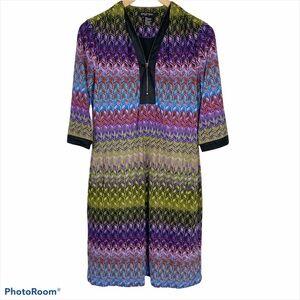 ETCETERA Bright Bold Geometric Print Shift Dress 2